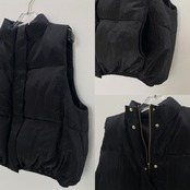 ナイロン中綿ショートvest/ブラック