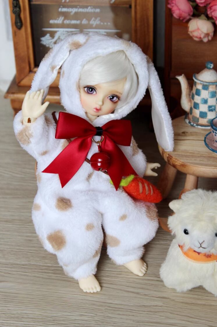 1/4,BJD,MSD,MDDドール服 着ぐるみ うさぎセット