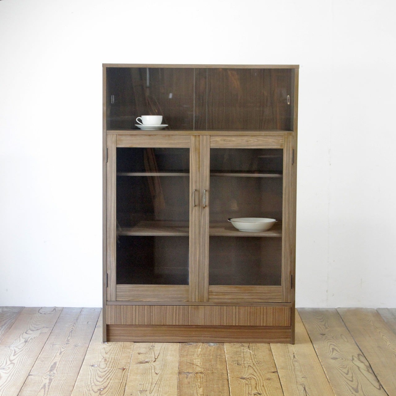 ヴィンテージ 無垢材 クラシカル キャビネット 食器棚 本棚 書庫 ラック