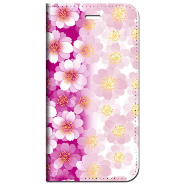 iPhone対応 スマホ 手帳型ケース 桜影 和柄 【iPhone17 / iPhone16 / iPhone16e / iPhoneSE 他 iPhone各機種対応】 st44