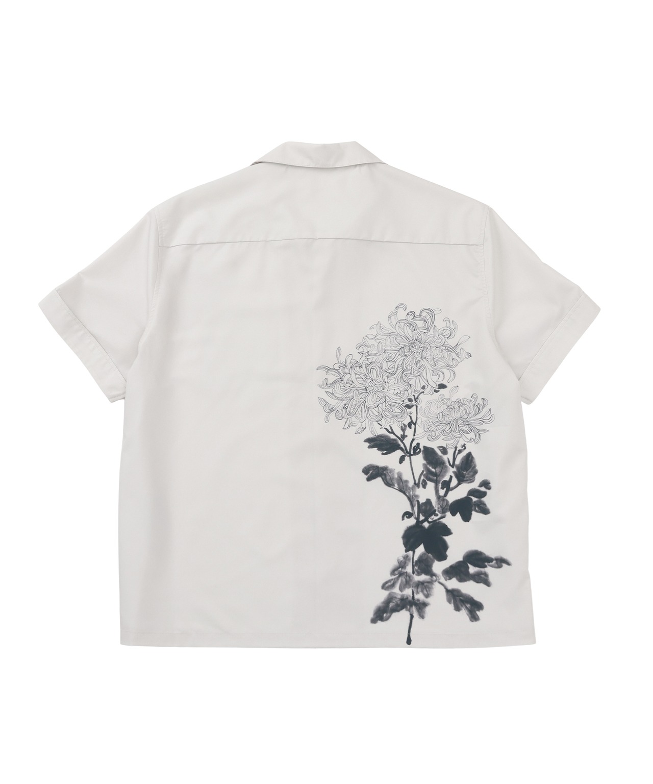 Flower back print shirt［HSS001］