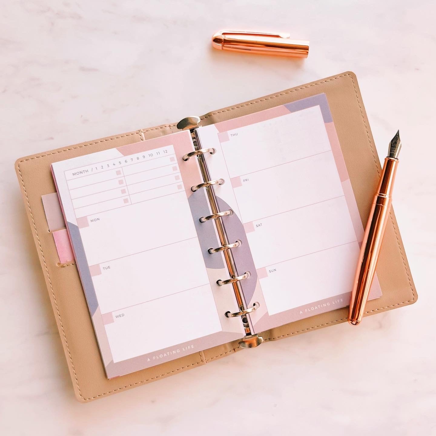 ウィークリー / ミニ6 / グレーベージュ / システム手帳リフィル | A