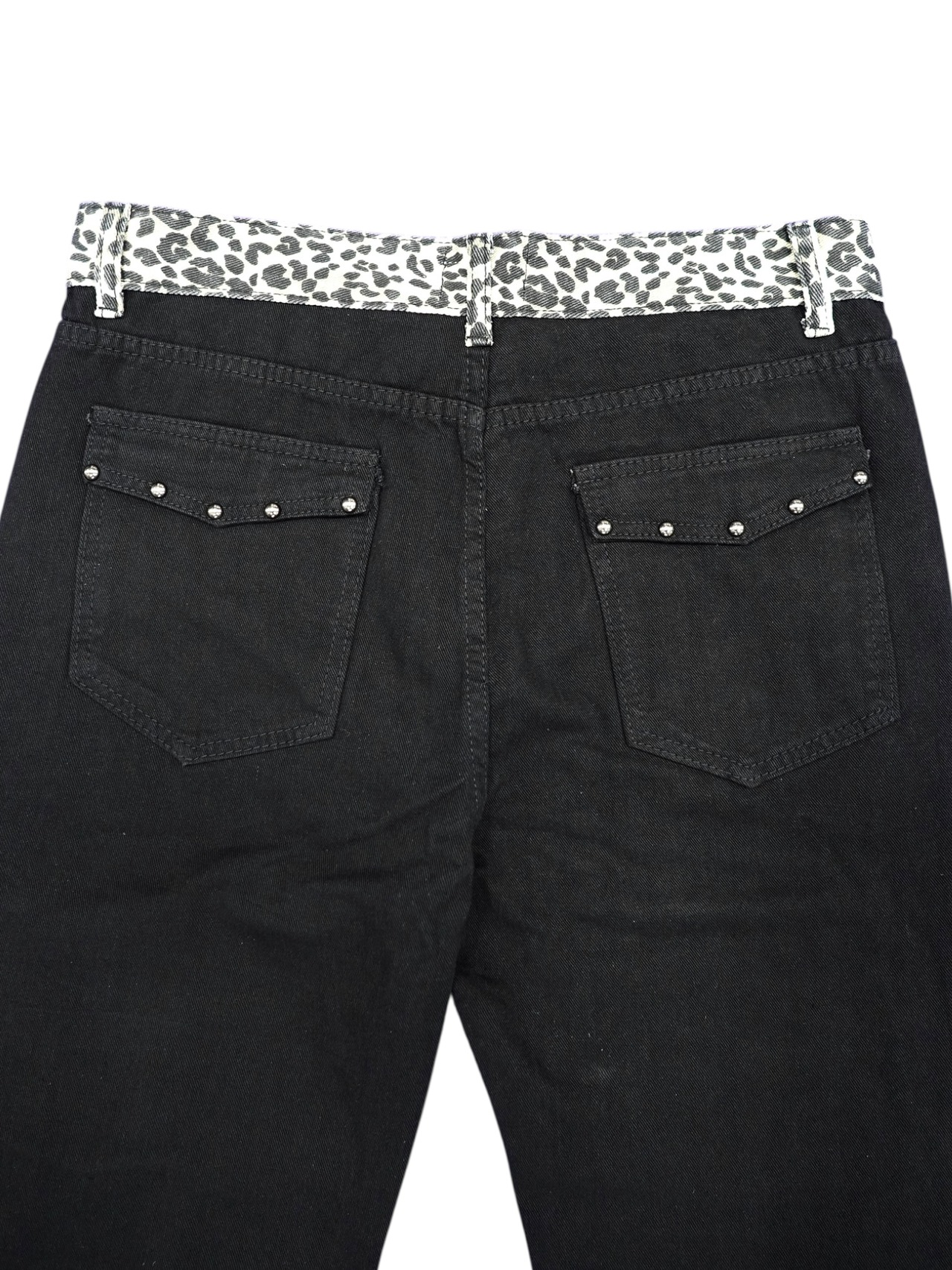 【PLANET STUDIO】Leopard Panel Flare Pants