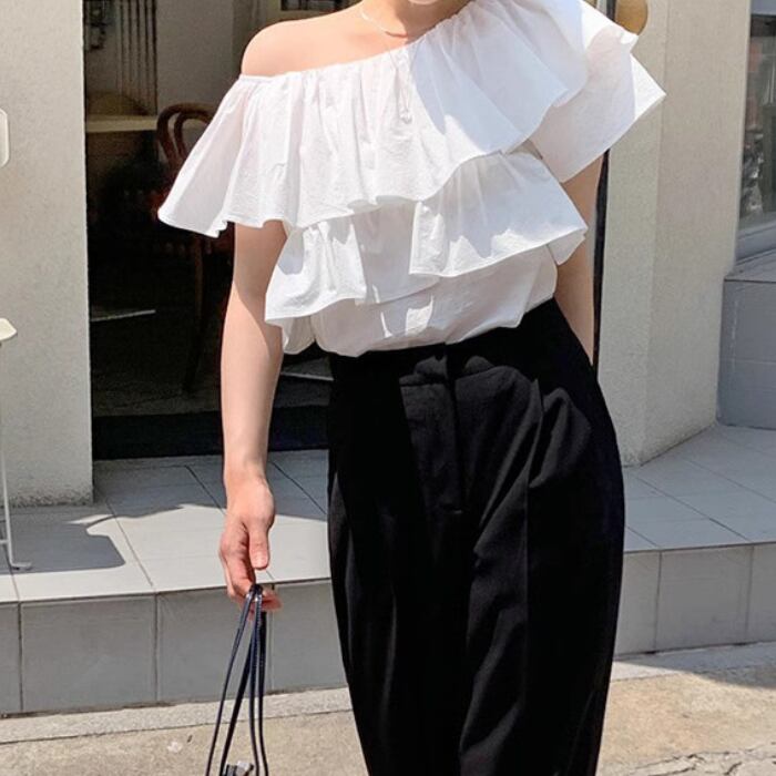 オフショルダー 2WAY フリル トップス 3412779