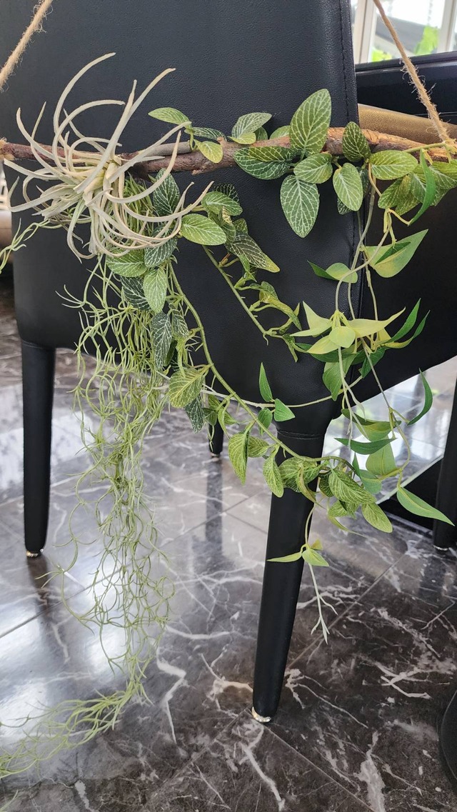 ナチュラルウッド　ハンキング フェイクグリーン