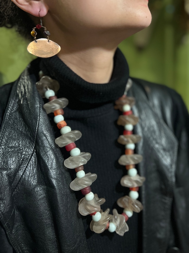 Vintage Afghanistan glass necklace ( ヴィンテージ アフガニスタン ガラス ネックレス )