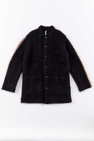 COLOR STRIPE SHAGGY JACKET 25AWAC-018 BLACK×CAMEL