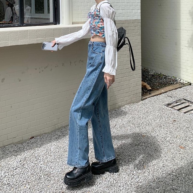 Swy 縦ラインデニムパンツ 韓国ファッション レディース おしゃれ カジュアル 韓国風 かっこいい かわいい 秋服 Emyuu Swy 縦ラインデニムパンツ 韓国ファッション レディース おしゃれ カジュアル 韓国風 かっこいい かわいい 秋服 Emyuu