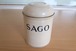 sago （サゴ椰子のデンプン粉）入れ専用缶　おそらくTala製