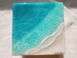 195.オーシャンレジンアート 正方形パネル