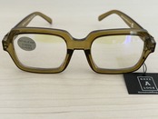 【Have A Look】ブルーライトカット付きPCメガネ SQUARE moss +0.0