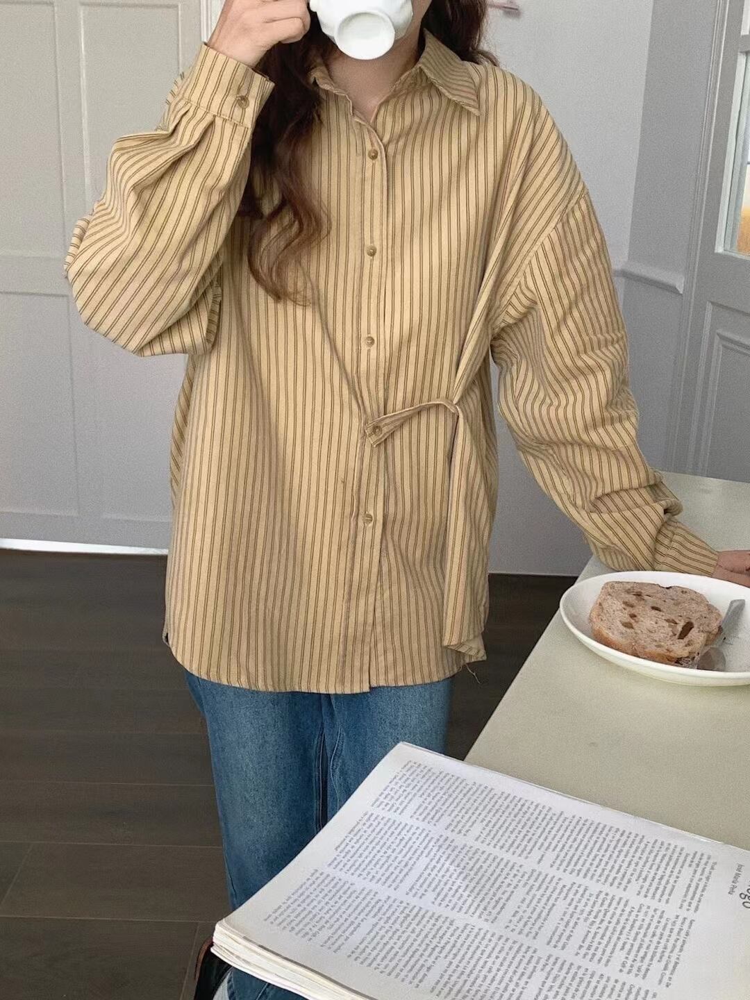 ストライプシャツ  AJ22085-Y04