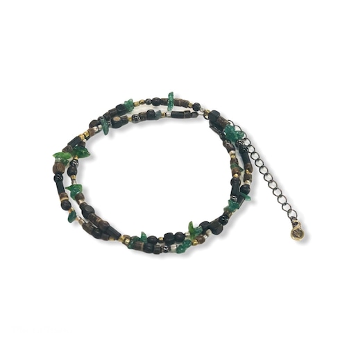 【vivify】ビビファイ Short Varied Beads Cord (Green)ビーズコード