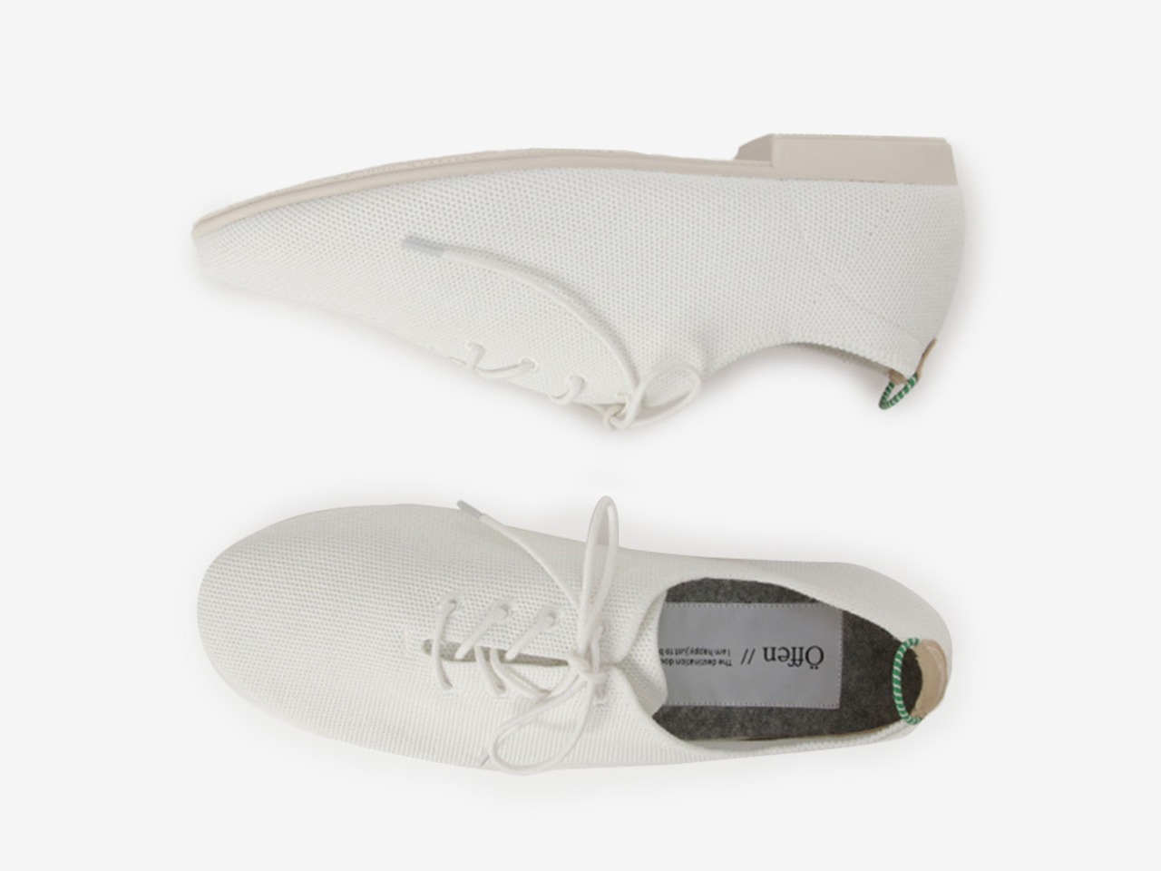 【MENS】round-LACETS / WHITE