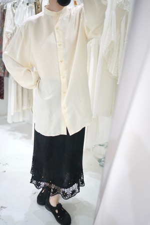 cream yellow big shirt