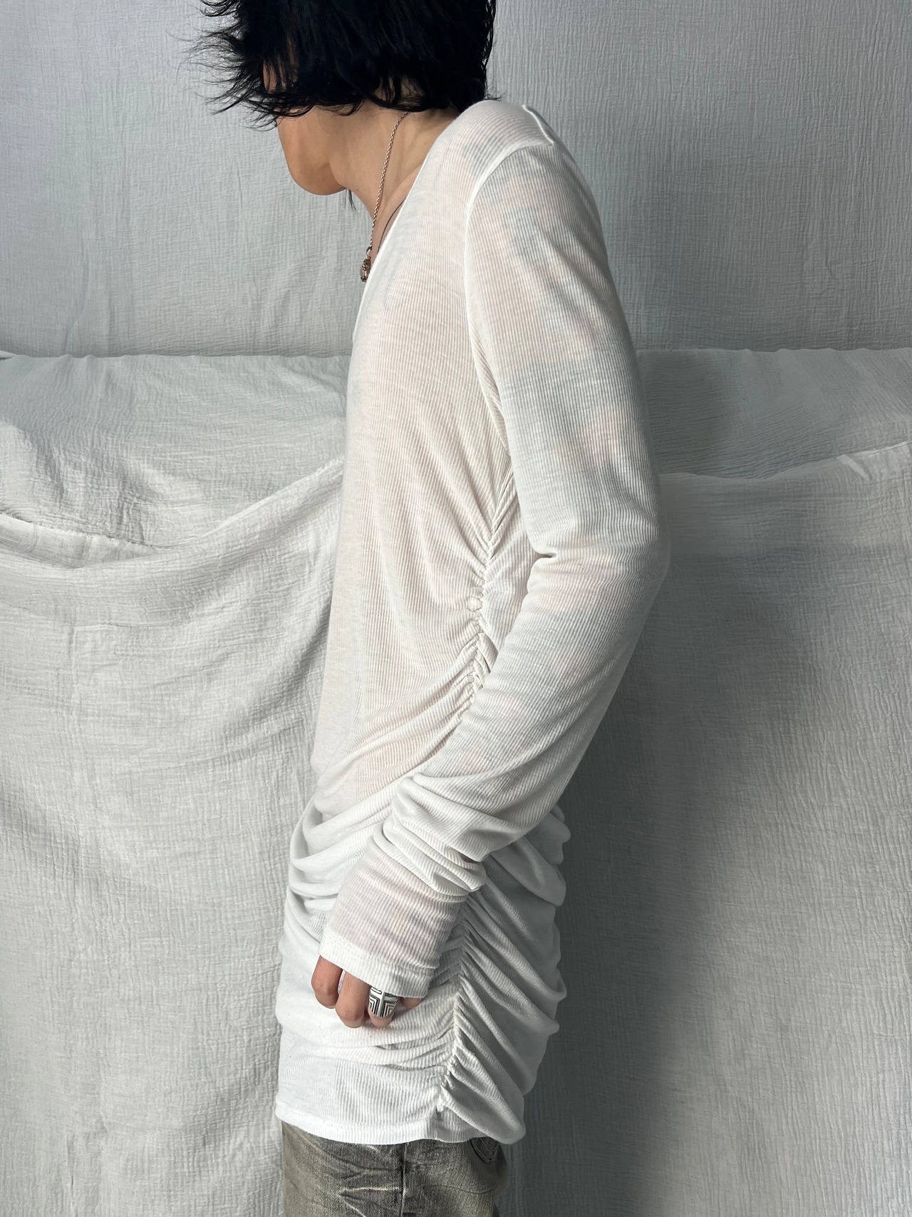 "GADGET GROW" Shirring Long Sleeve