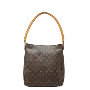 ルイ ヴィトン モノグラム ルーピングGM ショルダーバッグ ハンドバッグ M51145 ブラウン PVC レザー レディース LOUIS VUITTON 【中古】