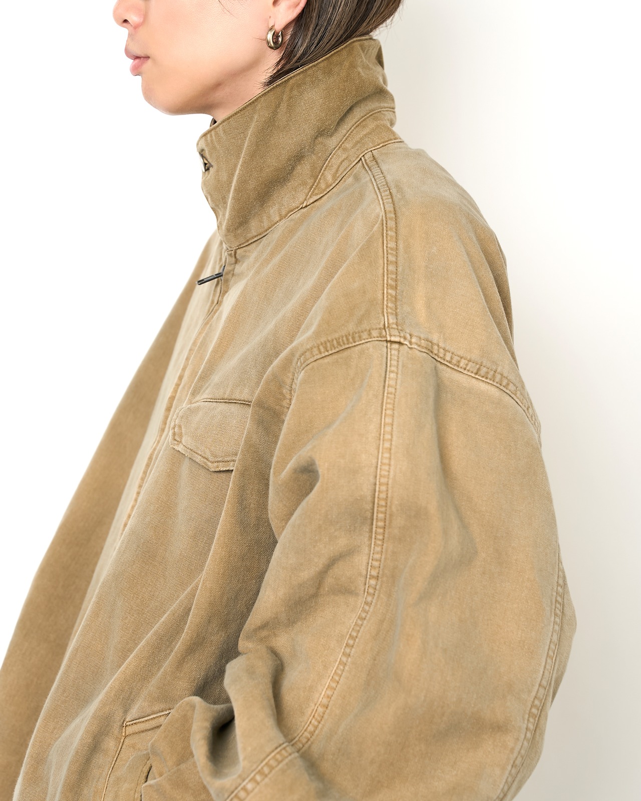 ssstein "SULFUR DYED OXFORD VINTAGE JACKET〔KHAKI〕"