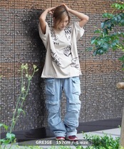 ◆グラフィティー 刺繍風 プリントTシャツ◆sb-g1200132n