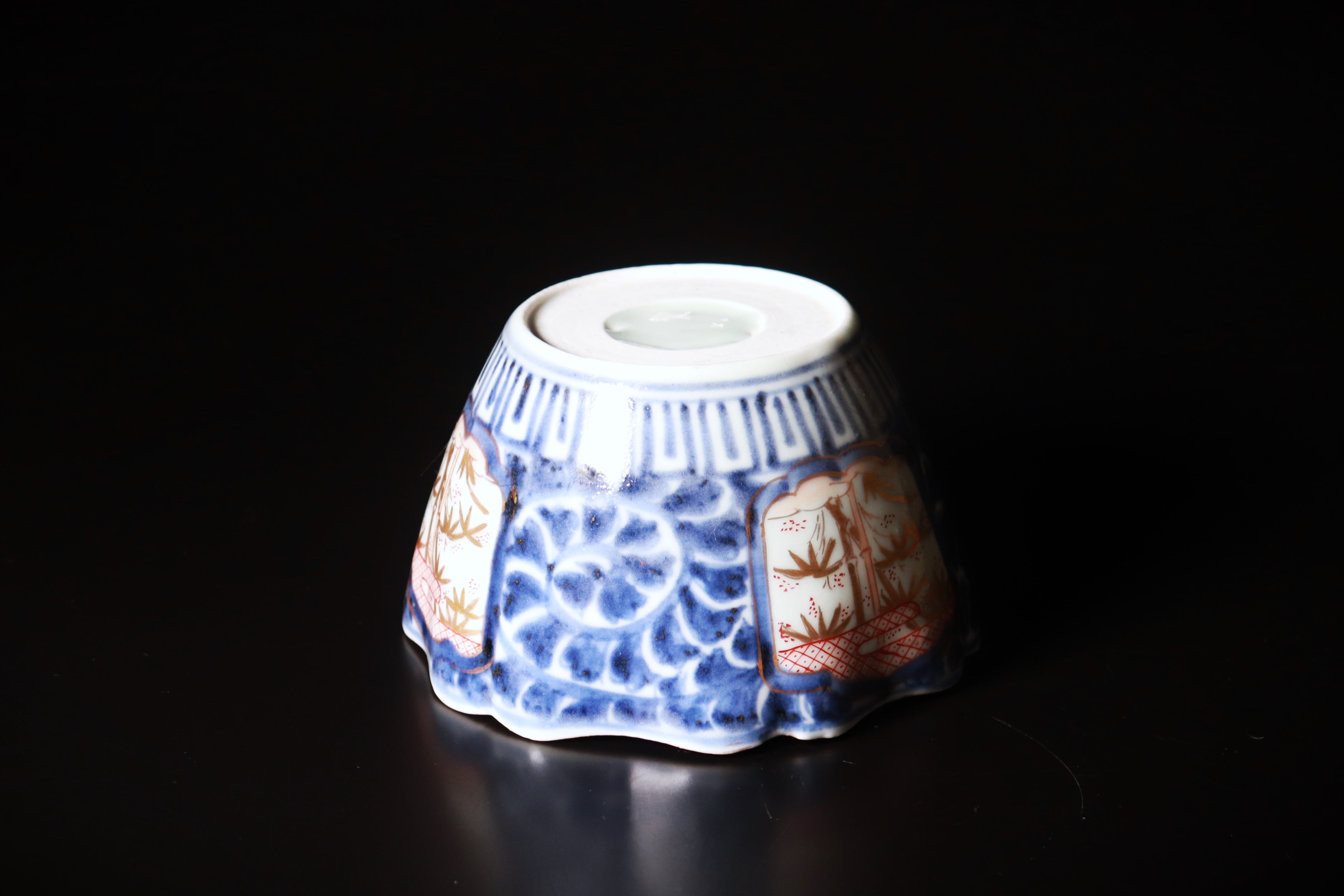 古伊万里色絵竹唐草文輪花向付 2客組 B | KATAKAGO_TOKYO
