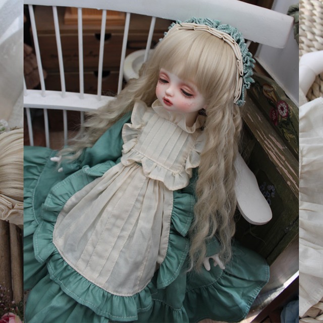 BJD人形用衣装 ドレス ワンピース  ブルー YOSD/MSD/DSD/SD/Blytheサイズ人形用/Xmya