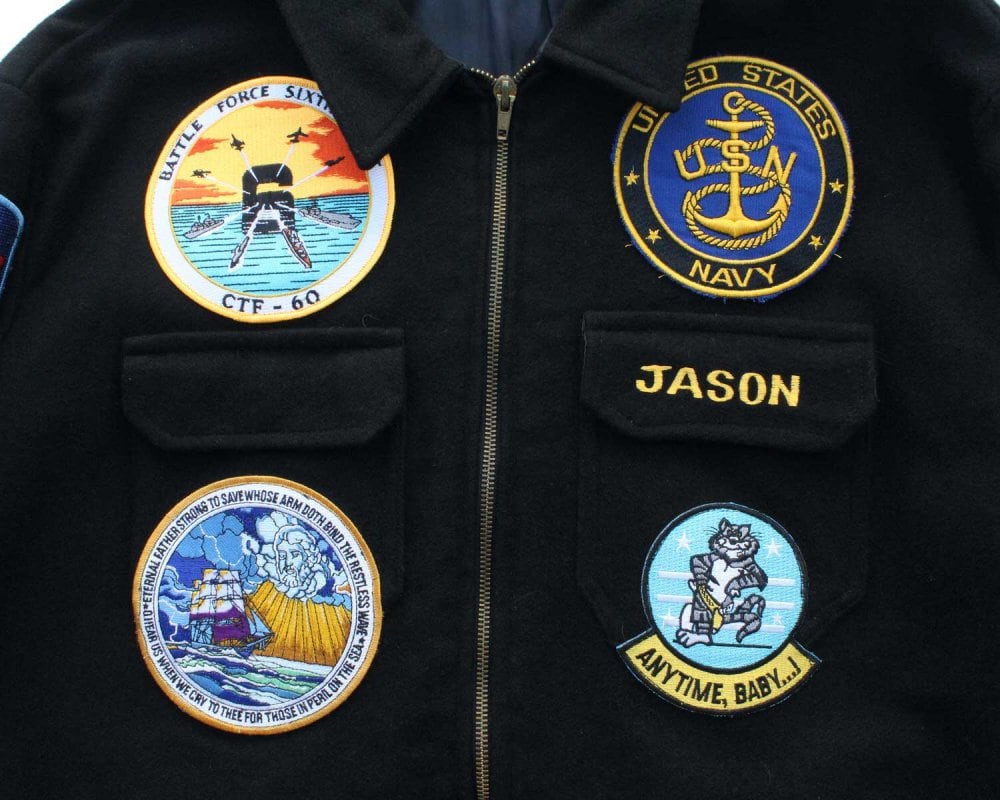 Vintage Souvenir Tour Jacket [US NAVY - USS 1992s-] POPEYE