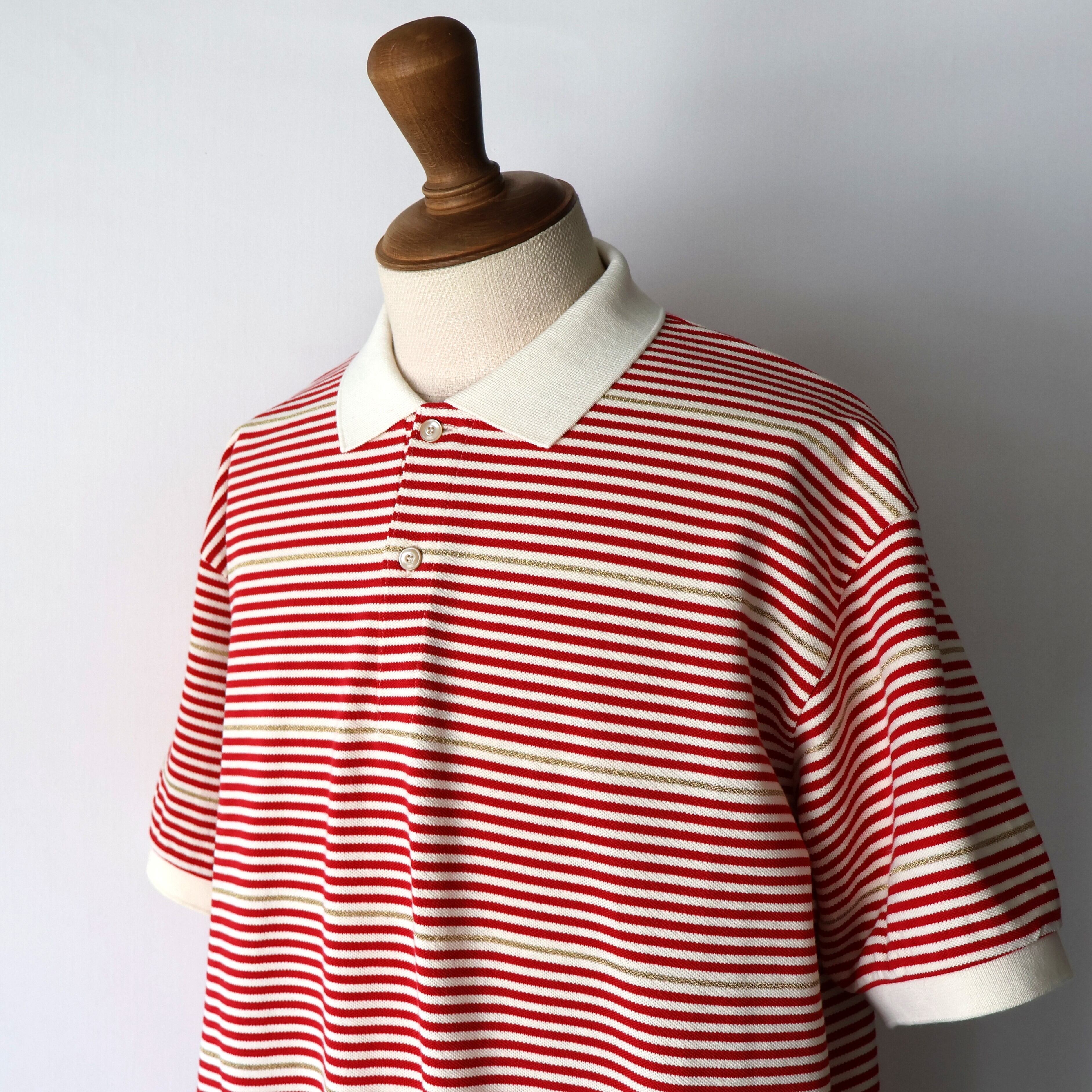 Gurank “ SS Border polo shirts ( Red )” | H.inch/アッシュインチ