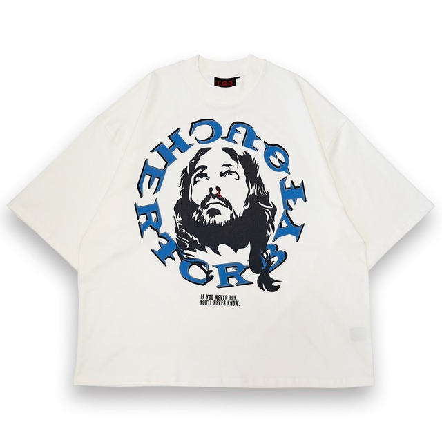 T.C.R JESUS CIRCLE LOGO S/S TEE - WHITE