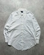 70s Fashion Classic Dot Pattern L/S Dress Shirt USA製