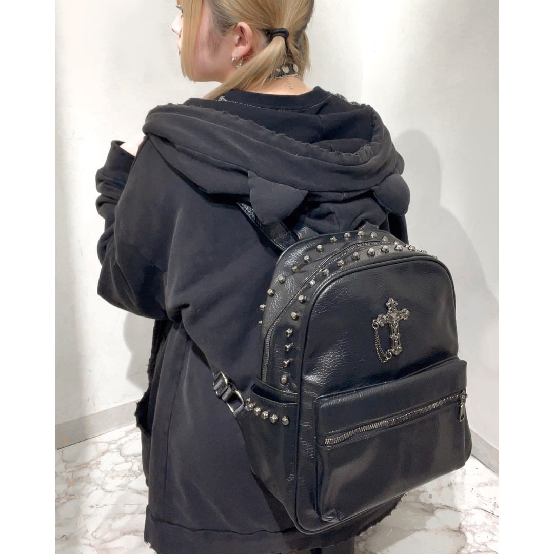 5/7 完売→再入荷！】新作☆クロススタッズレザーリュック