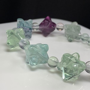 2こんぺいとうフローライトブレスレット