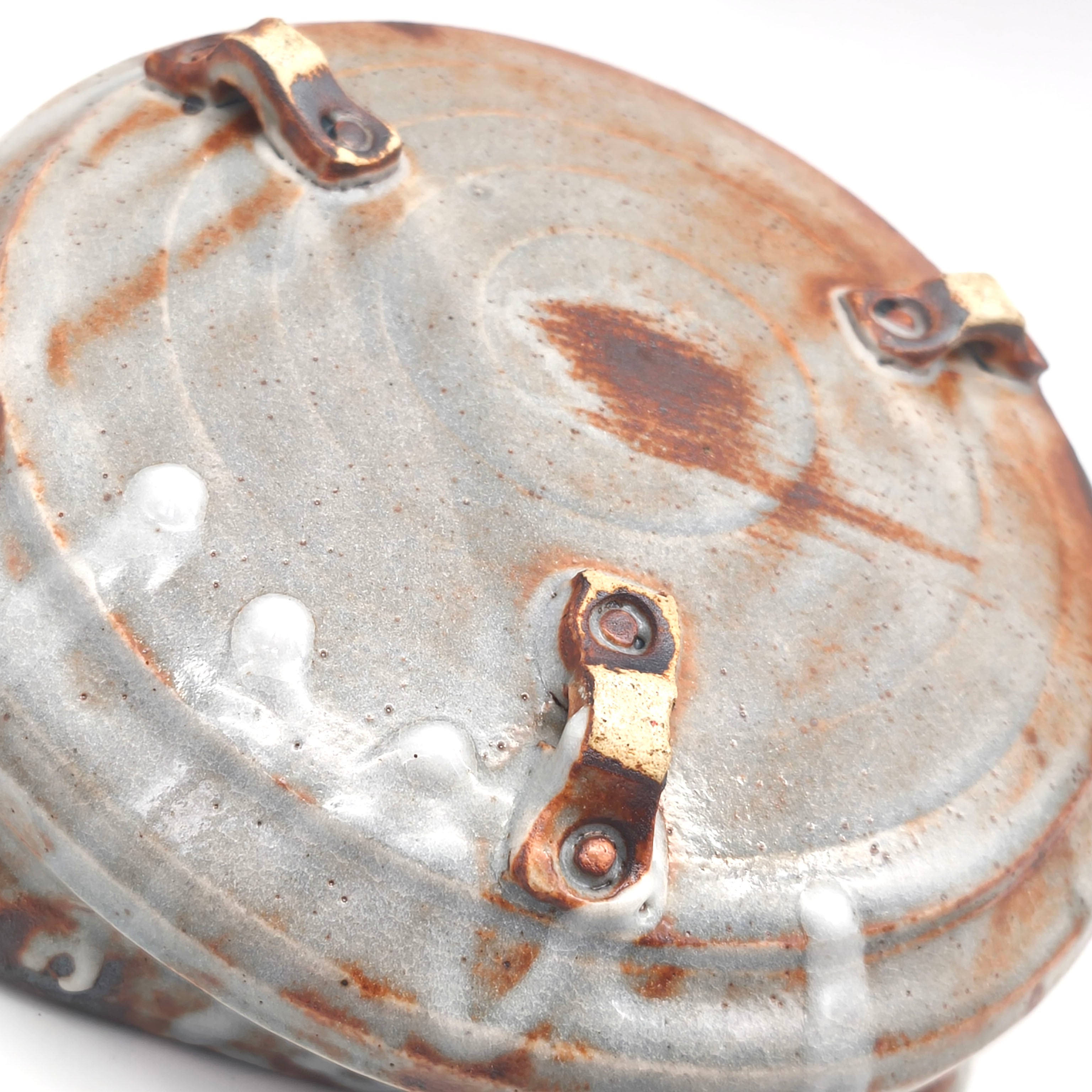 志野焼・菓子鉢・脚付・和食器・No.251020-12・梱包サイズ80