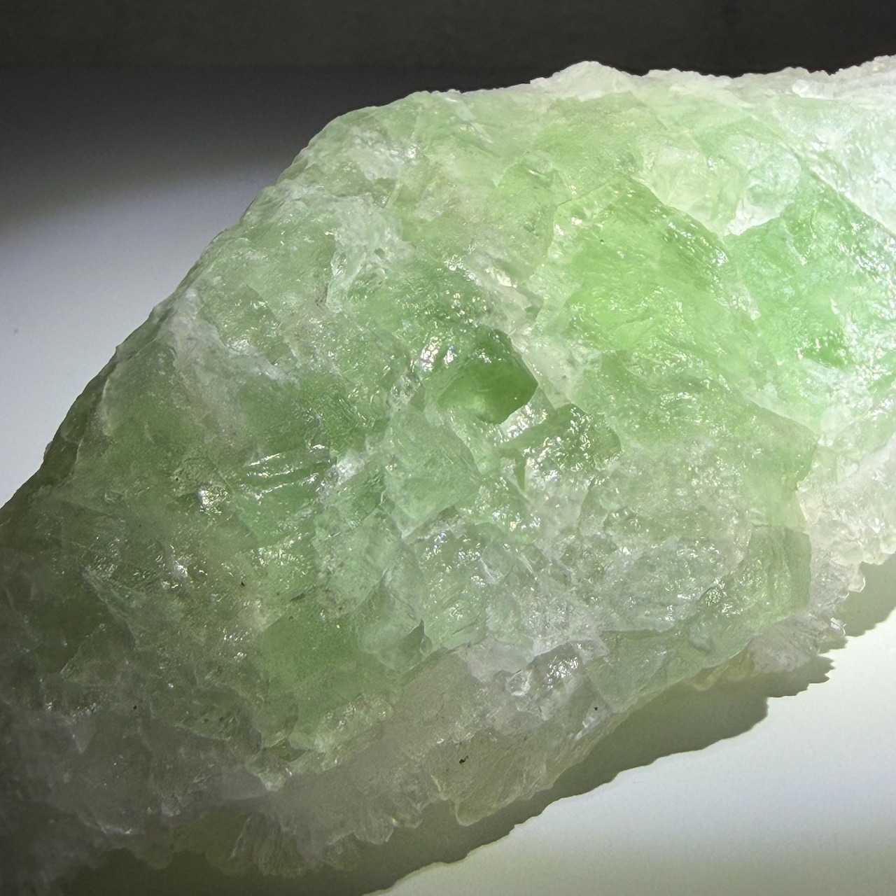 水晶・グリーンフローライト共生原石 * 天然石