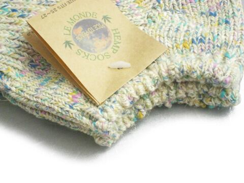 LE MONDE【ル・モンド】 多色ネップスニーカーソックス[118561]スプラッシュサイダー　25-27cm