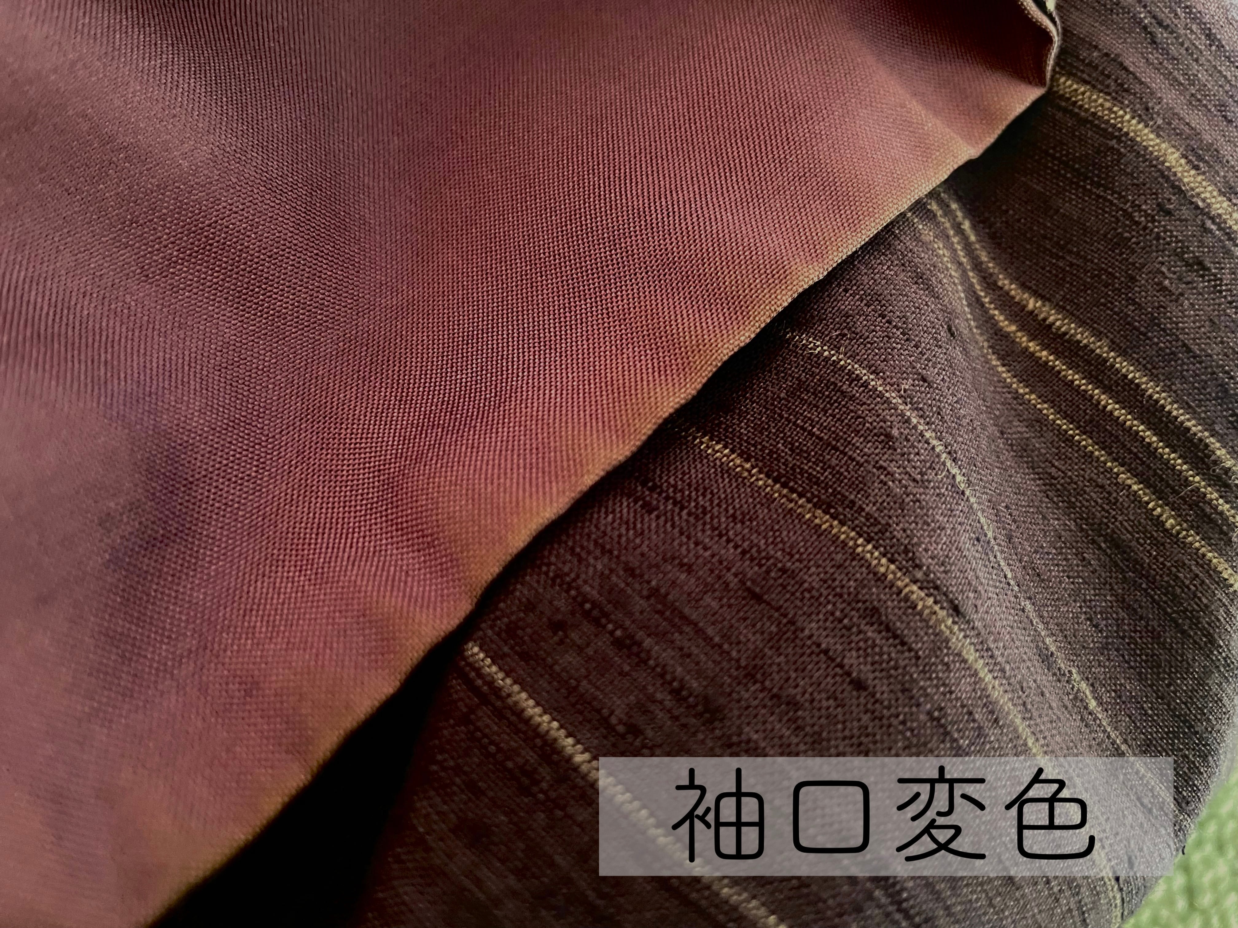 紬　小紋　紫　型染め 157.5cm】袷 小紋 紬 紫 | 着物と器 INE