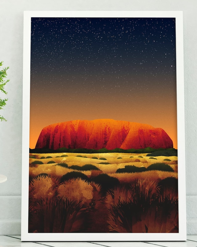 アートポスター / Uluru[ Ayers rock ] : Nightfall　eb207