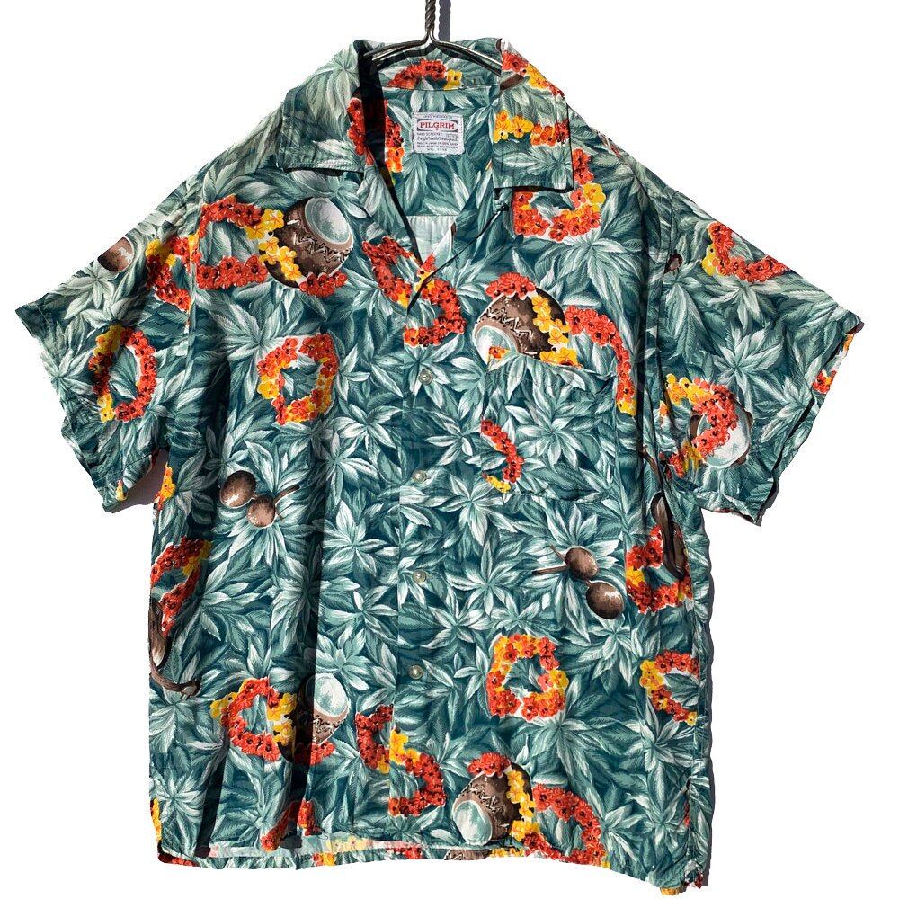 PILGRIM [PILGRIM] Vintage Aloha Shirt [1960s-] Vintage Silky Rayon