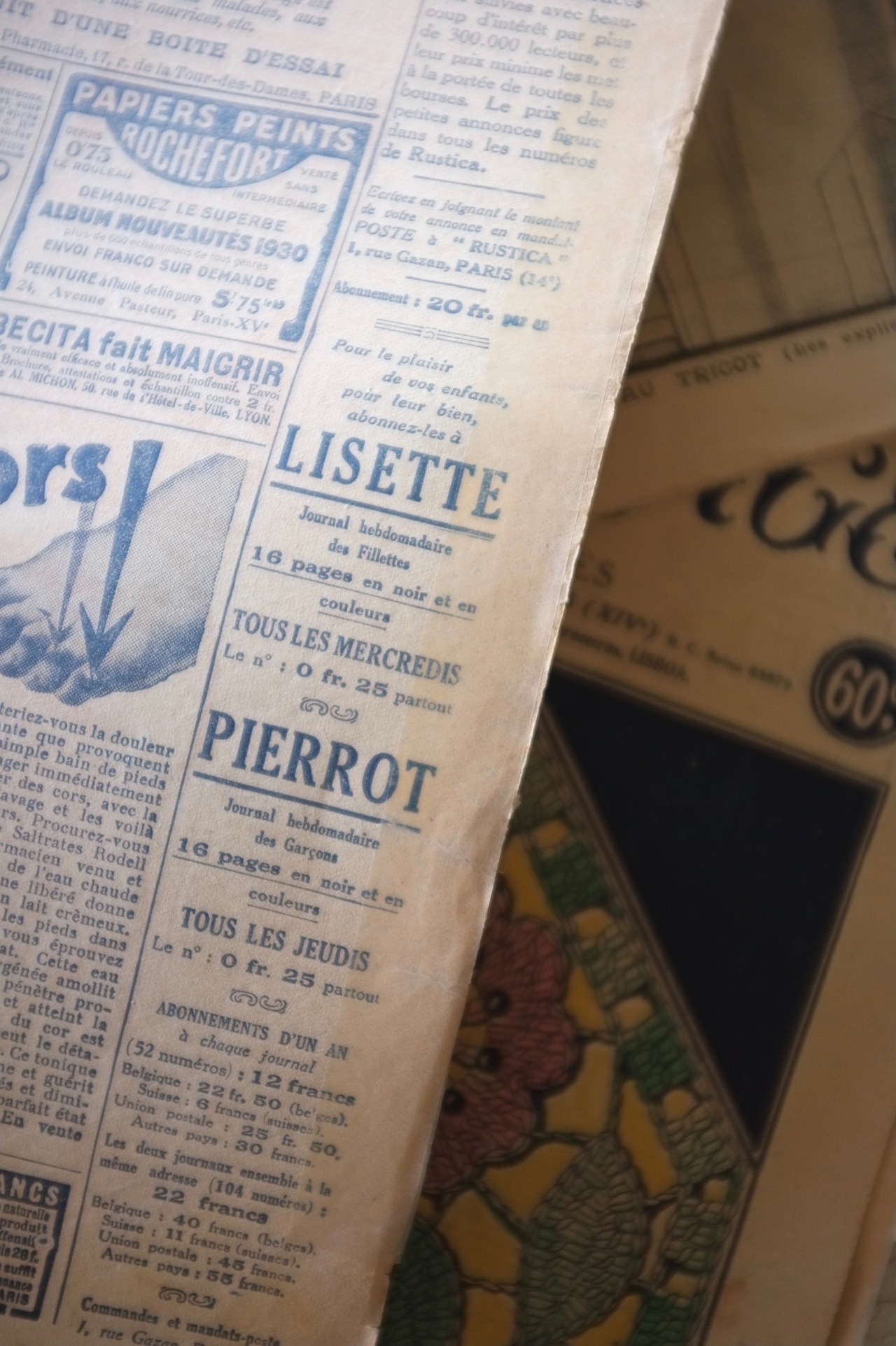 30s フランス Mon Ouvrage 刺繍手芸新聞 アンティーク