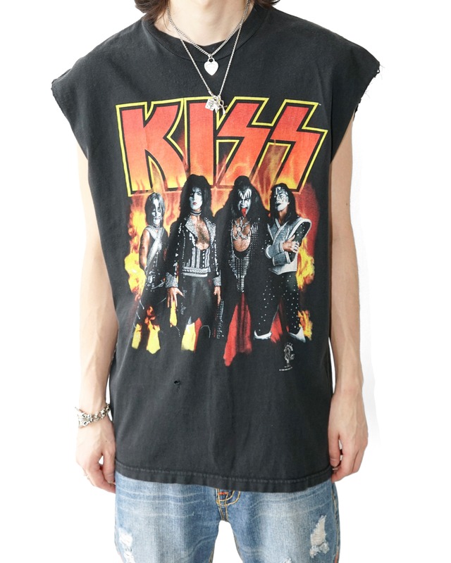 ”KISS / Alive Worldwide Tour” 1996's cut-off sleeveless T-shirt "made in USA"