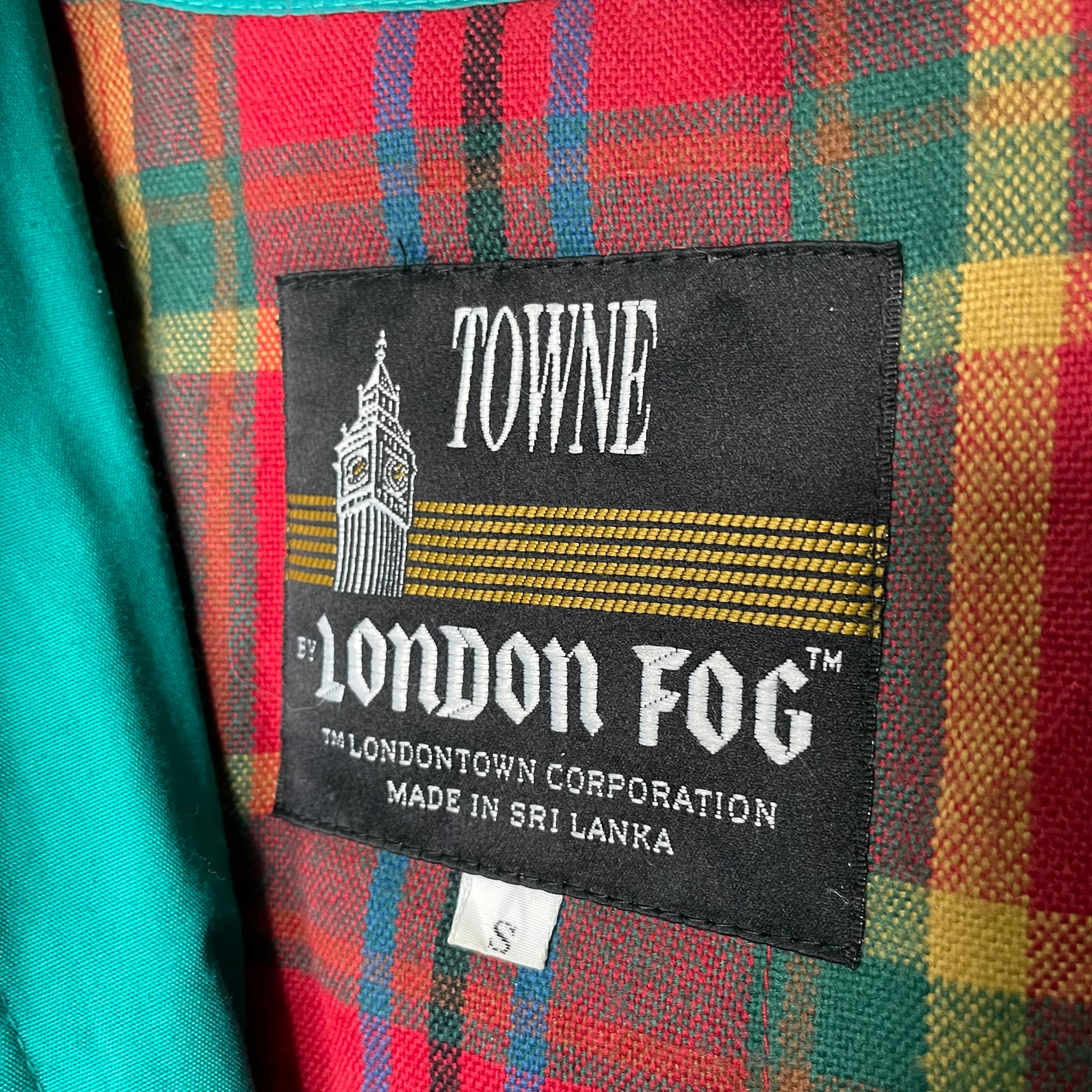TOWNE LONDON FOG ナイロンジャケット L ブルー ラグランスリーブ 裏地 