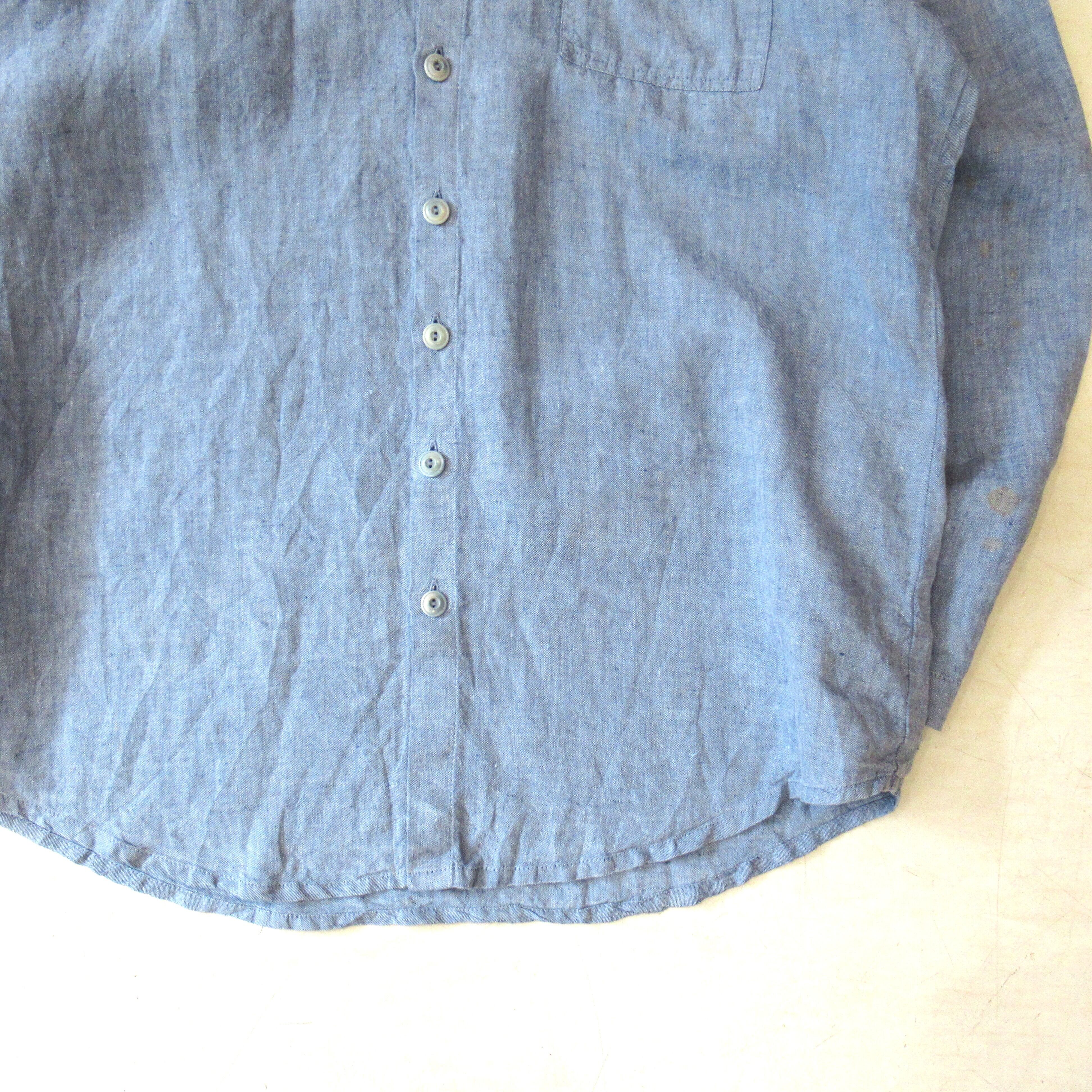 90S FLAX Linen Shirt【SMALL（実寸XL）】 | drop by