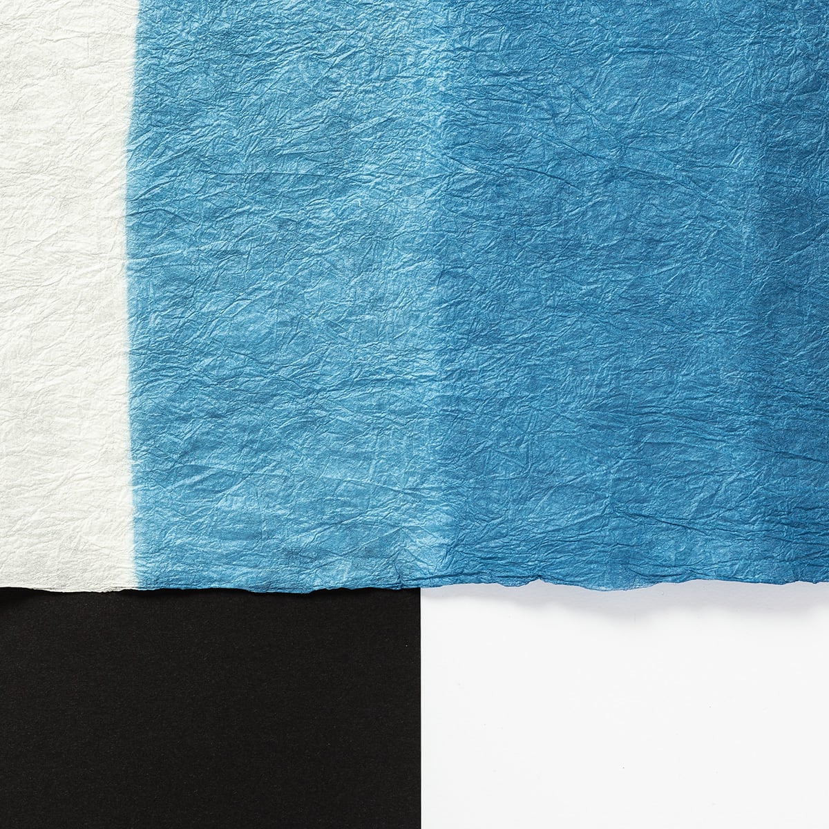 阿波 藍染め紙 三段しわよせ | 京都楽紙舘