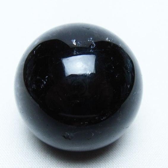 黒水晶 丸玉 34mm モリオン スフィア 置物 一点物 141-8162