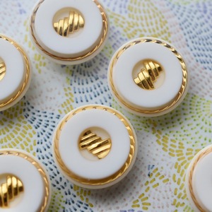 ゴールドツイストリボン×ホワイト 21㎜