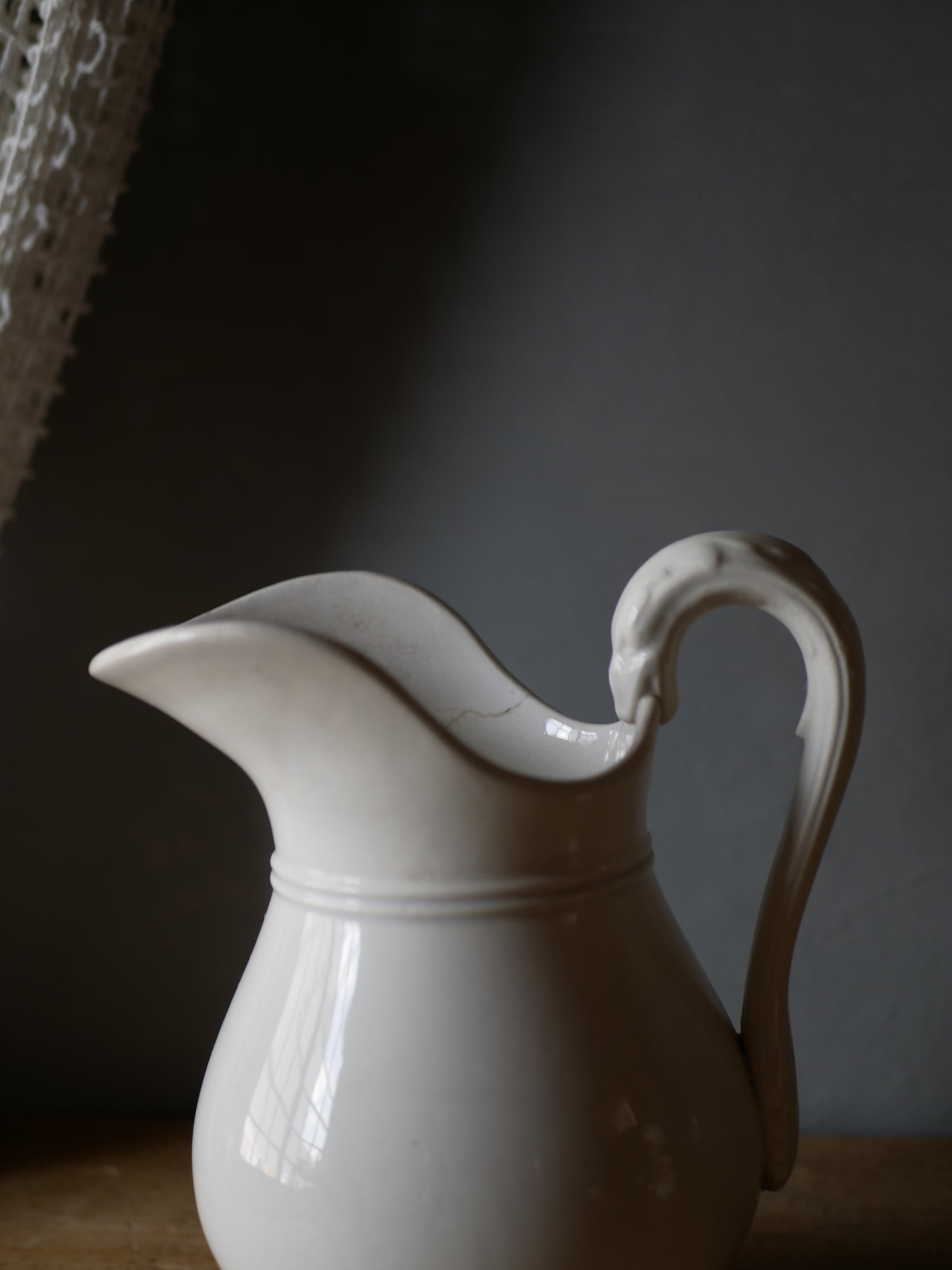 アンティーク ピシェ フランス サルグミンヌ製 024 サルグミンヌ ピシェ ブルー フランスアンティーク | antique