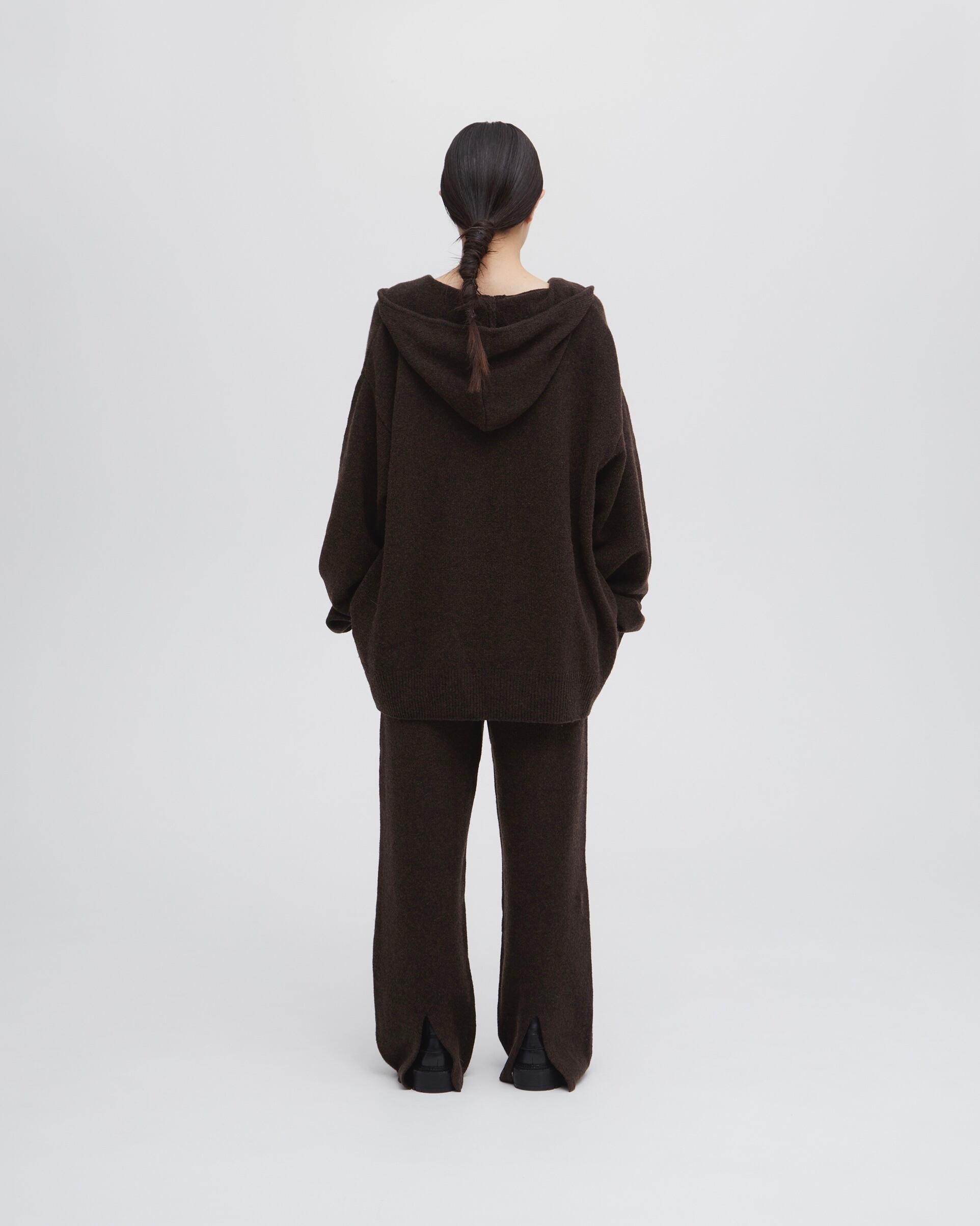 Knitted Straight Pants(BROWN) | selenahelios 