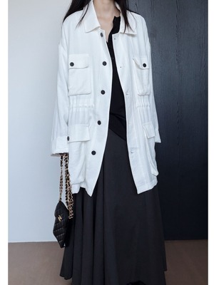 Multi pocket utility drawstring jacket 2color [T2959]