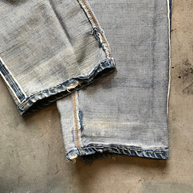 60's LEVI'S リーバイス 505 デニム Big E 刻印8 42TALON 不均等V