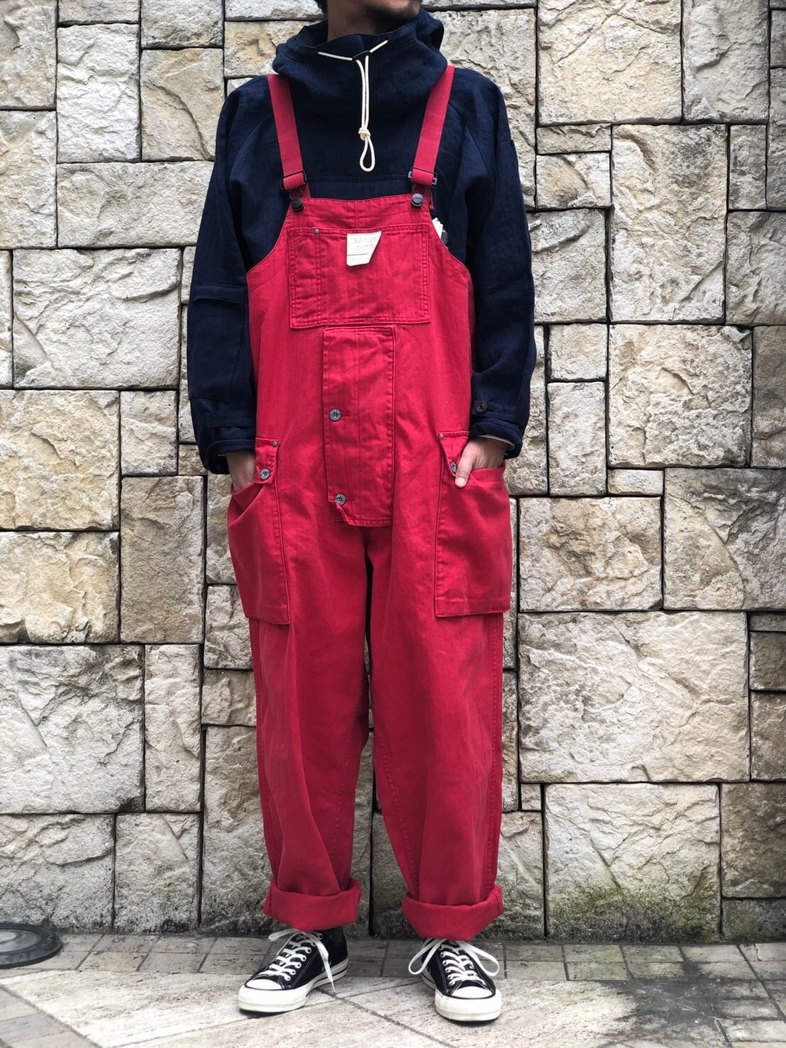 Nigel Cabourn(ナイジェルケーボン) / LYBRO NAVAL GARMENT DYED COTTON OVERALL - RED- |  Signs