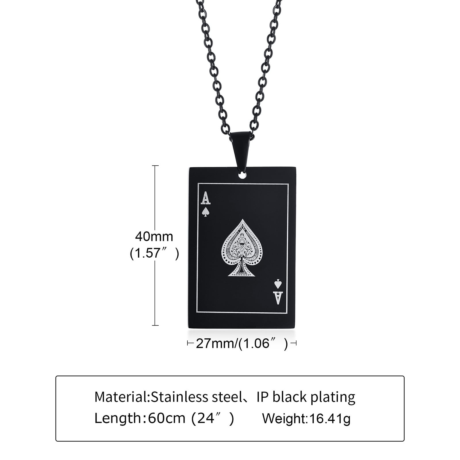 Spade Ace Pendant Necklace / スペード エース ペンダント ネックレス Spade Ace Pendant Necklace / スペード エース ペンダント ネックレス